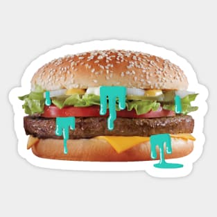 Trippy burger Sticker